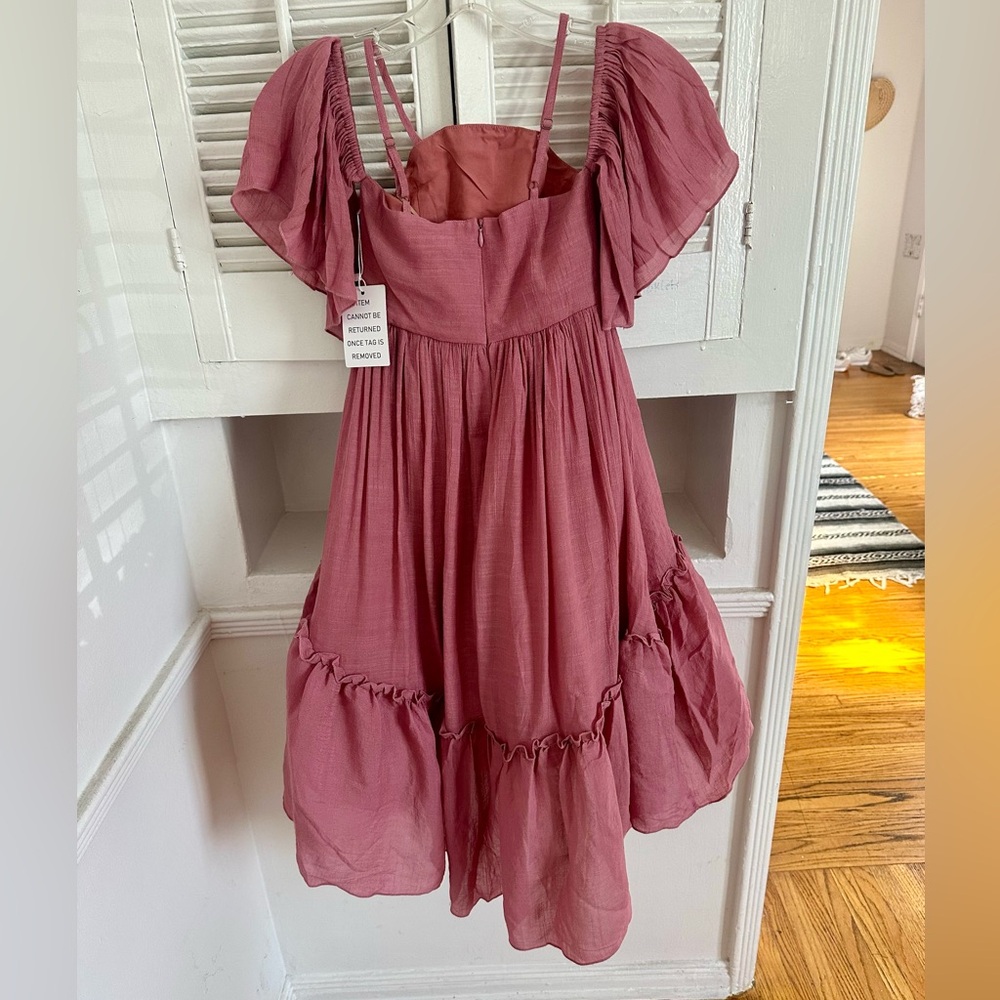 NWT JOYFOLIE Kids Pink Ruffled Dress - Size 6 - Picture 3 of 9